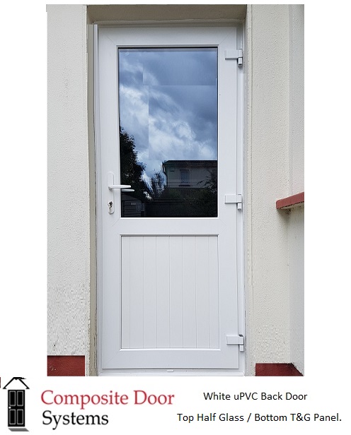 White uPVC Back Doors custom made for all customers