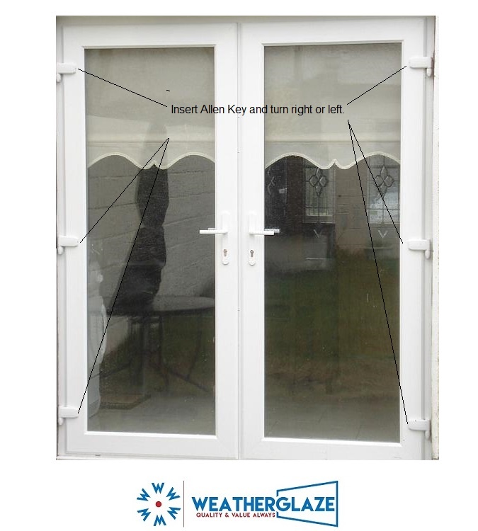 how to adjust french doors