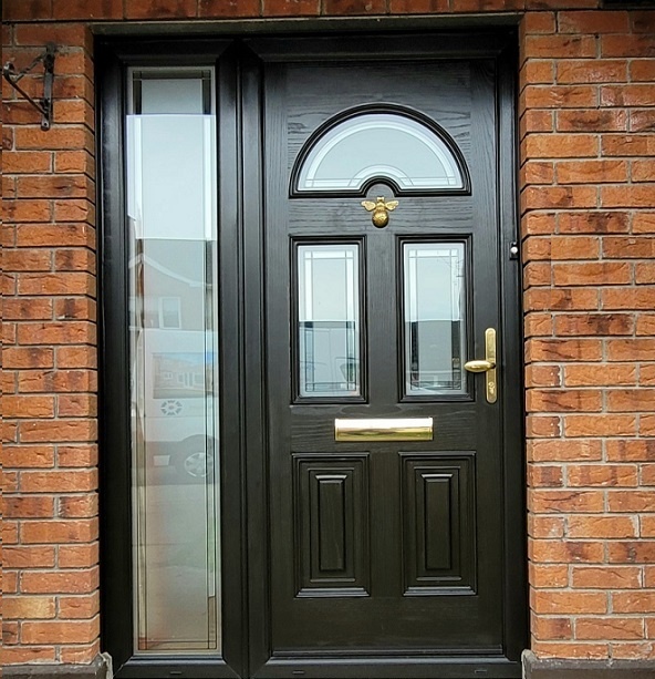 black composite doors